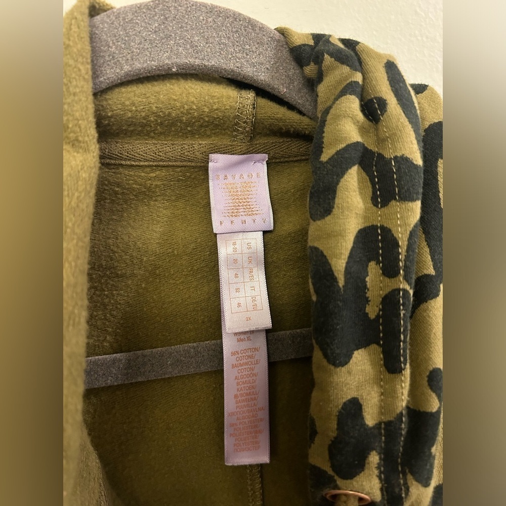 Savage X Fenty Forever Savage Jumpsuit Women’s 2X Green Hooded Pockets - Picture 3 of 7